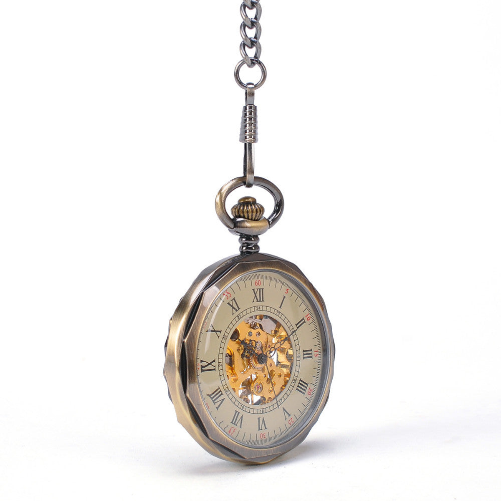 Uncased Mechanical Watch Fashionable Pendant Bronze Pocket Watch