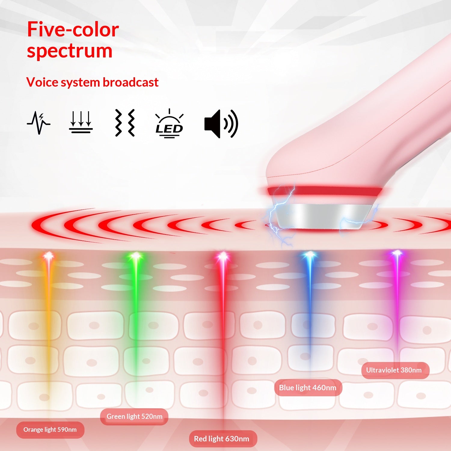 Eyecare Massage Device For Home UseMultifunctional With 5color Light Therapy