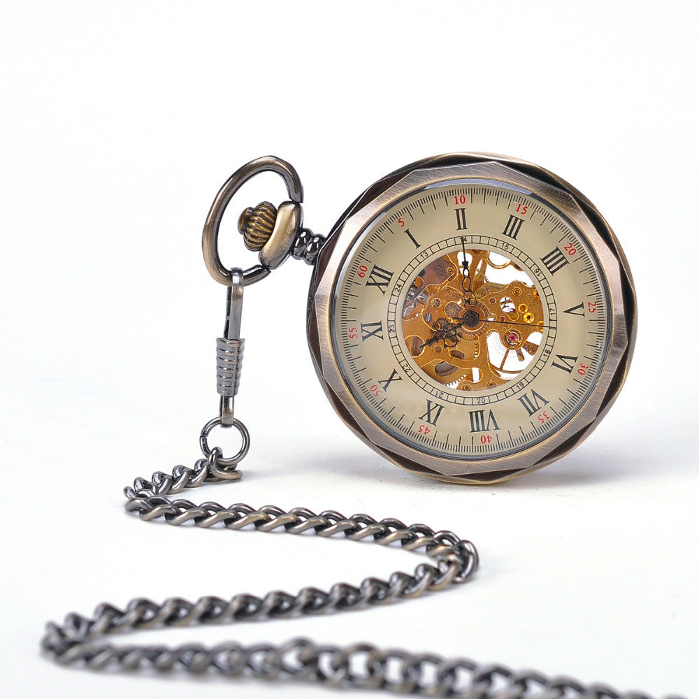 Uncased Mechanical Watch Fashionable Pendant Bronze Pocket Watch