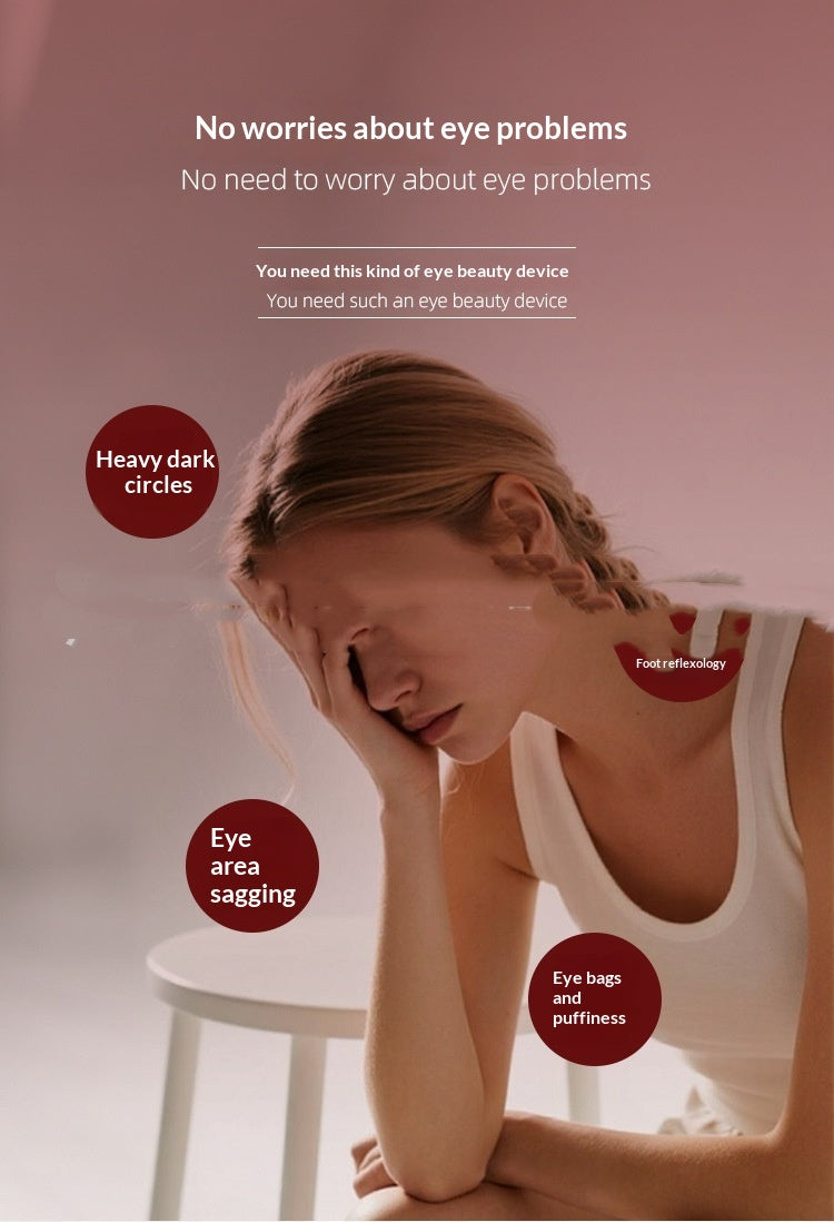 Cross-border New EMS Microcurrent Red Light Eye Massager