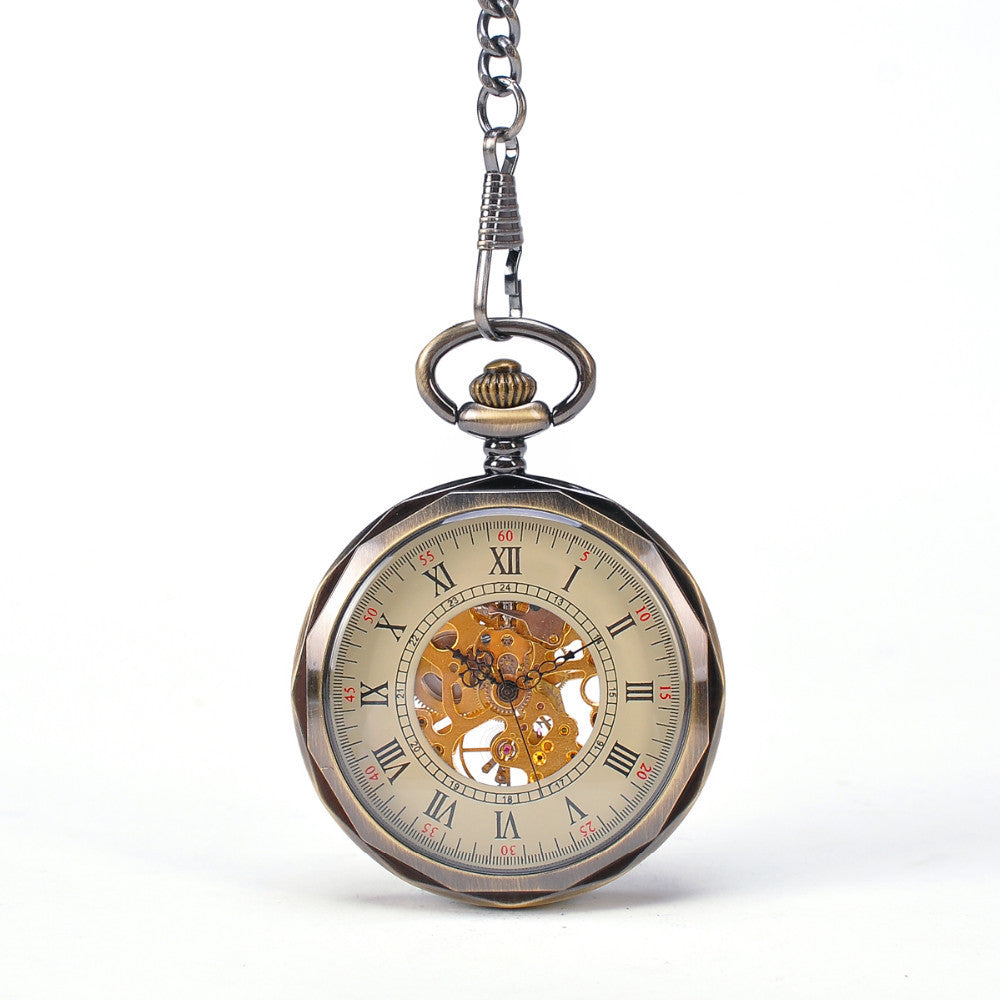 Uncased Mechanical Watch Fashionable Pendant Bronze Pocket Watch